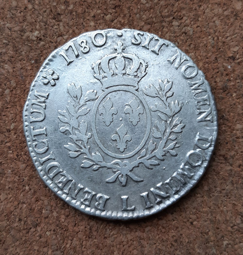 1780 L - Écu aux branches d''olivier monnaies europe medievale france royales 1780 l ecu aux branches olivier