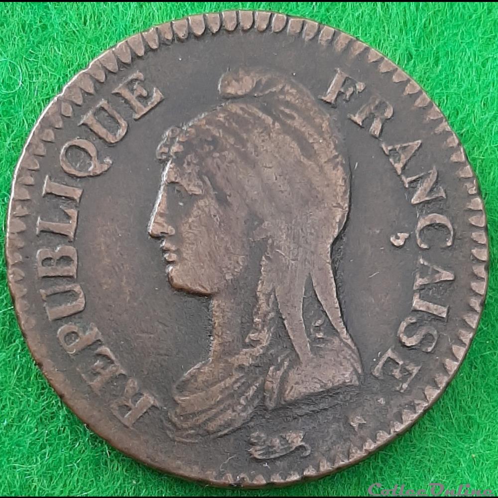 UN décime AN 7 A 2 monnaie france un decime an 7 a