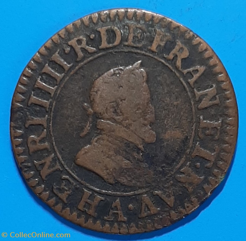 1599 A - Double tournois monnaie 1599 a double tournois