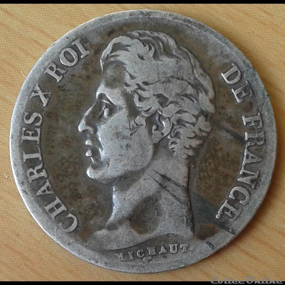 monnaies monde france 1829 1 franc 4 f