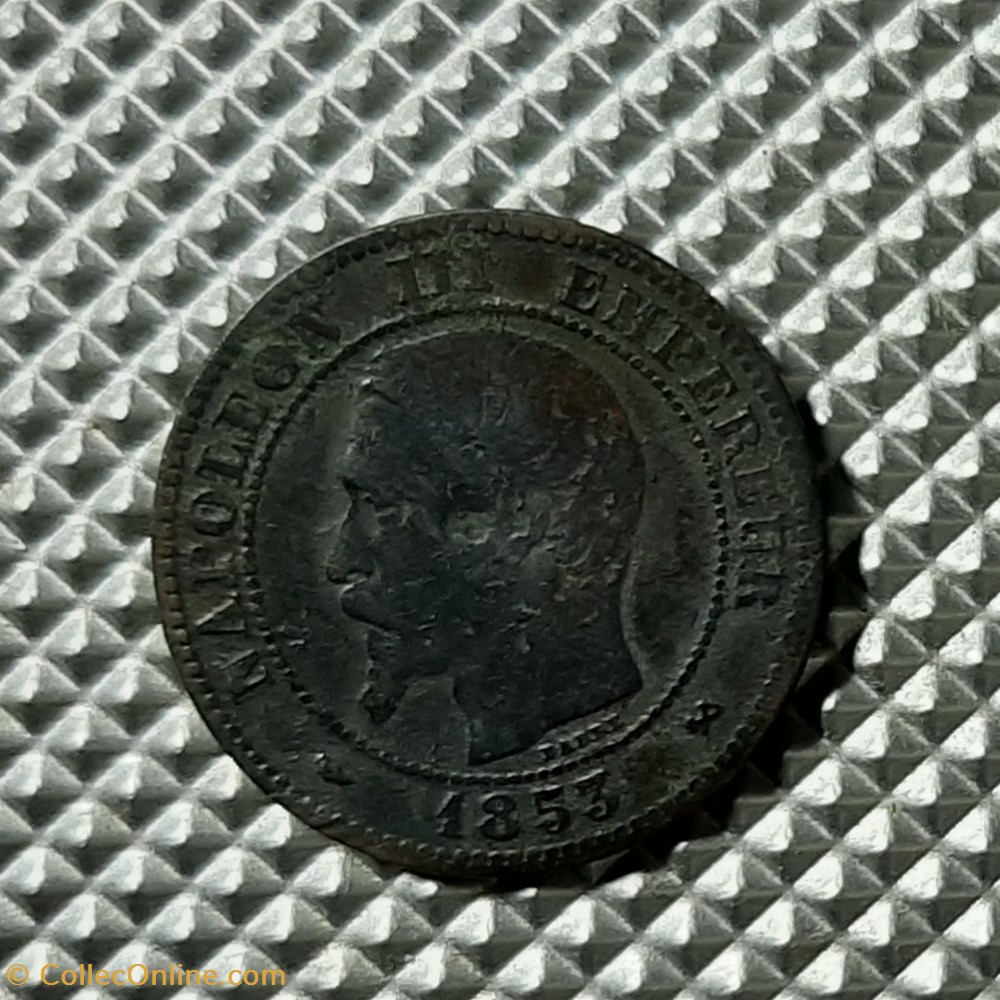 1853 B - 2 centimes monnaie france a moderne 1853 b 2 centimes