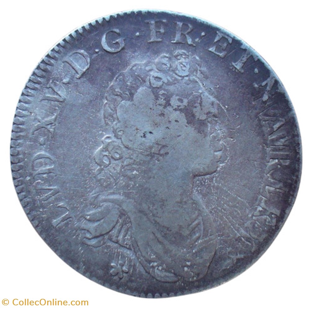 monnaies europe medievale france royales 1716 demi ecu vertugadin rf