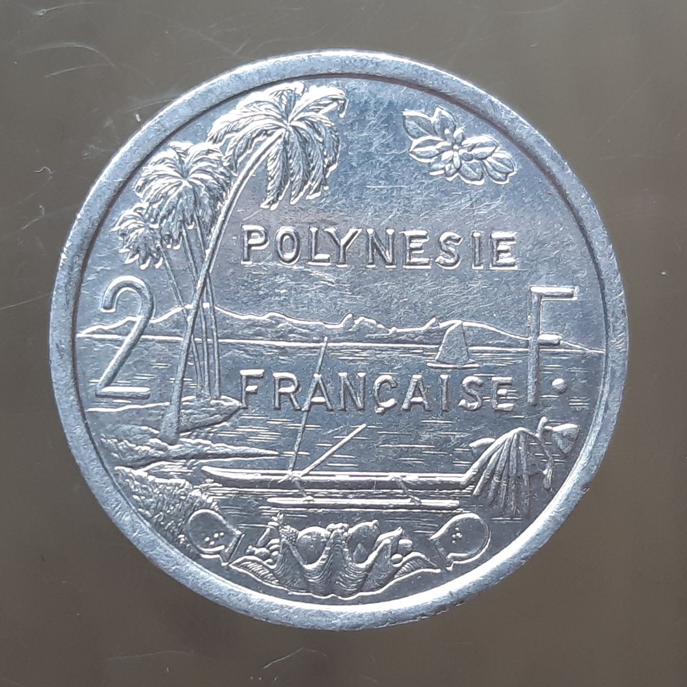 Polynésie française – 2 francs 1987 monnaies colonies francaises polynesie francaise 2 francs 1987