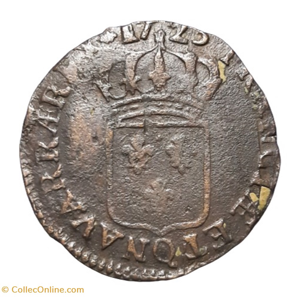monnaies europe medievale france royales 1723 q demi sol au buste enfantin