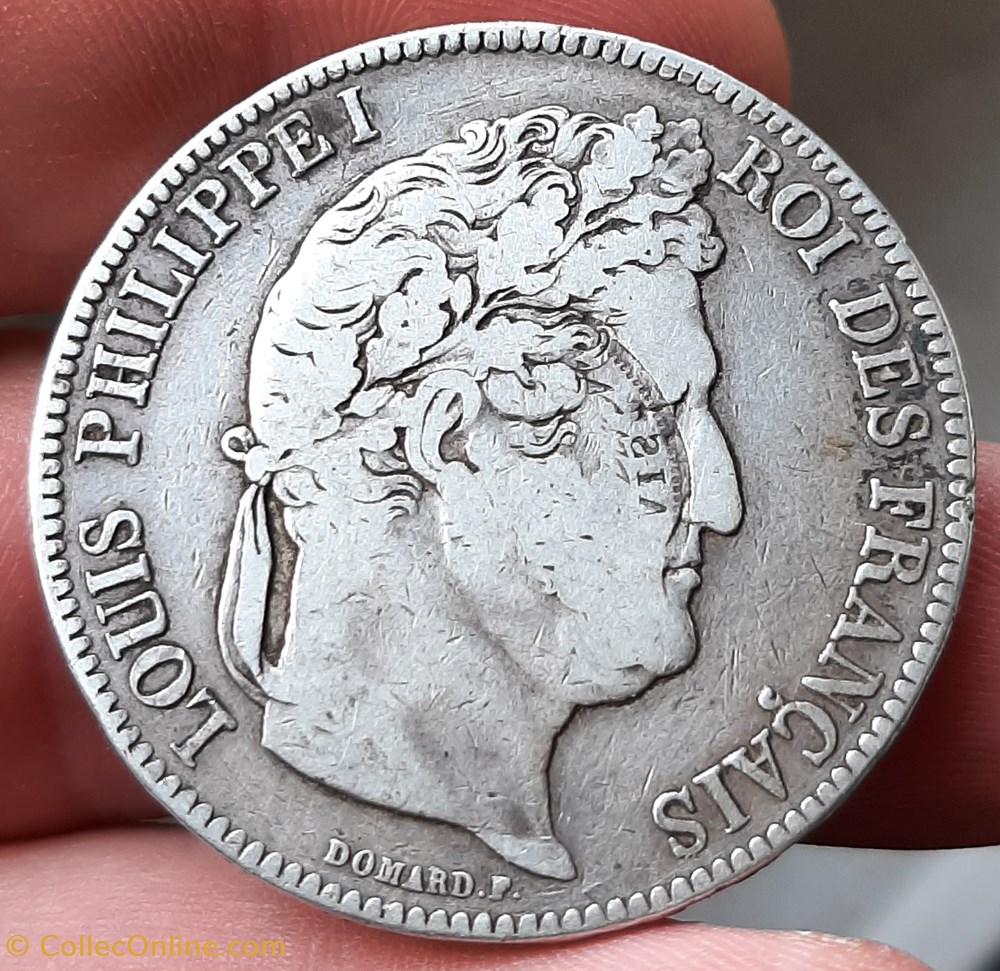 1842 A - 5 francs Louis Philippe Ier 2 monnaies france modernes 1842 a 5 francs louis philippe ier