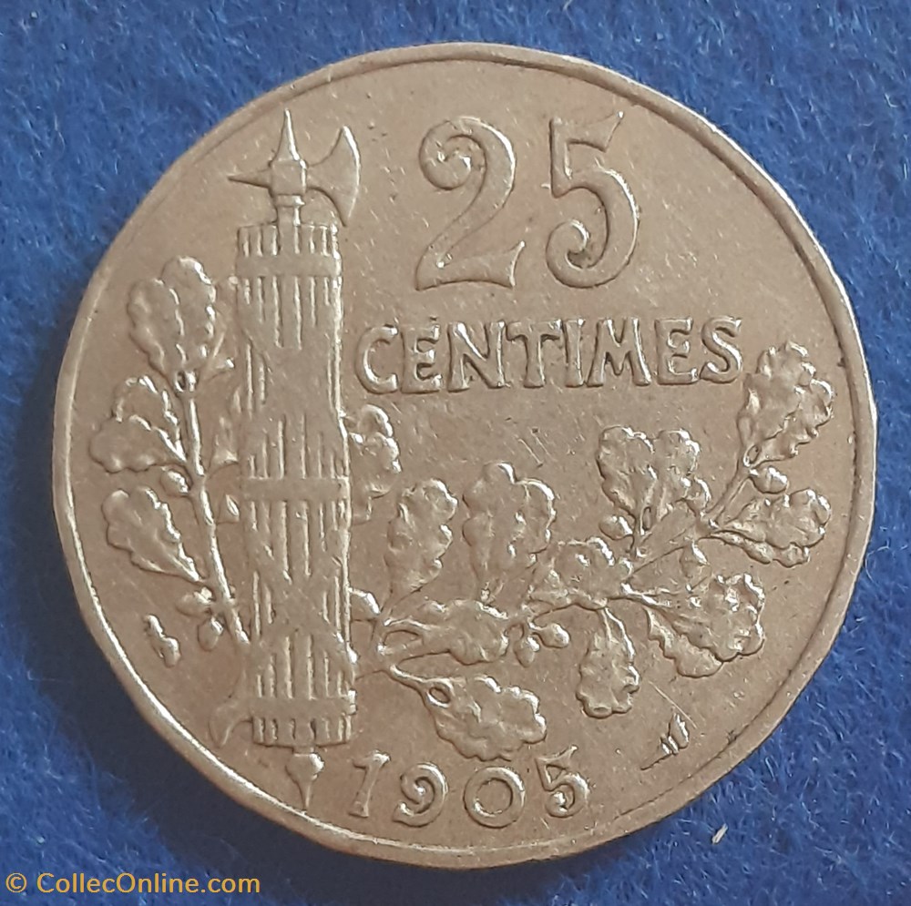 1905 - 25 centimes monnaies monde france 1905 25 centimes