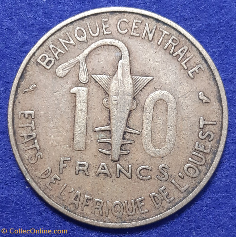 États Afrique de l'Ouest - 10 francs 1970 monnaies monde l etats afrique de ouest 10 francs 1970