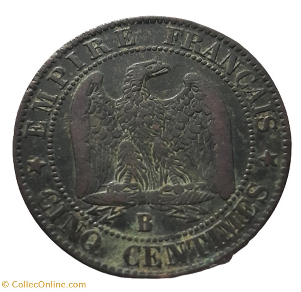 monnaies monde france 1855 5 centimes ancre