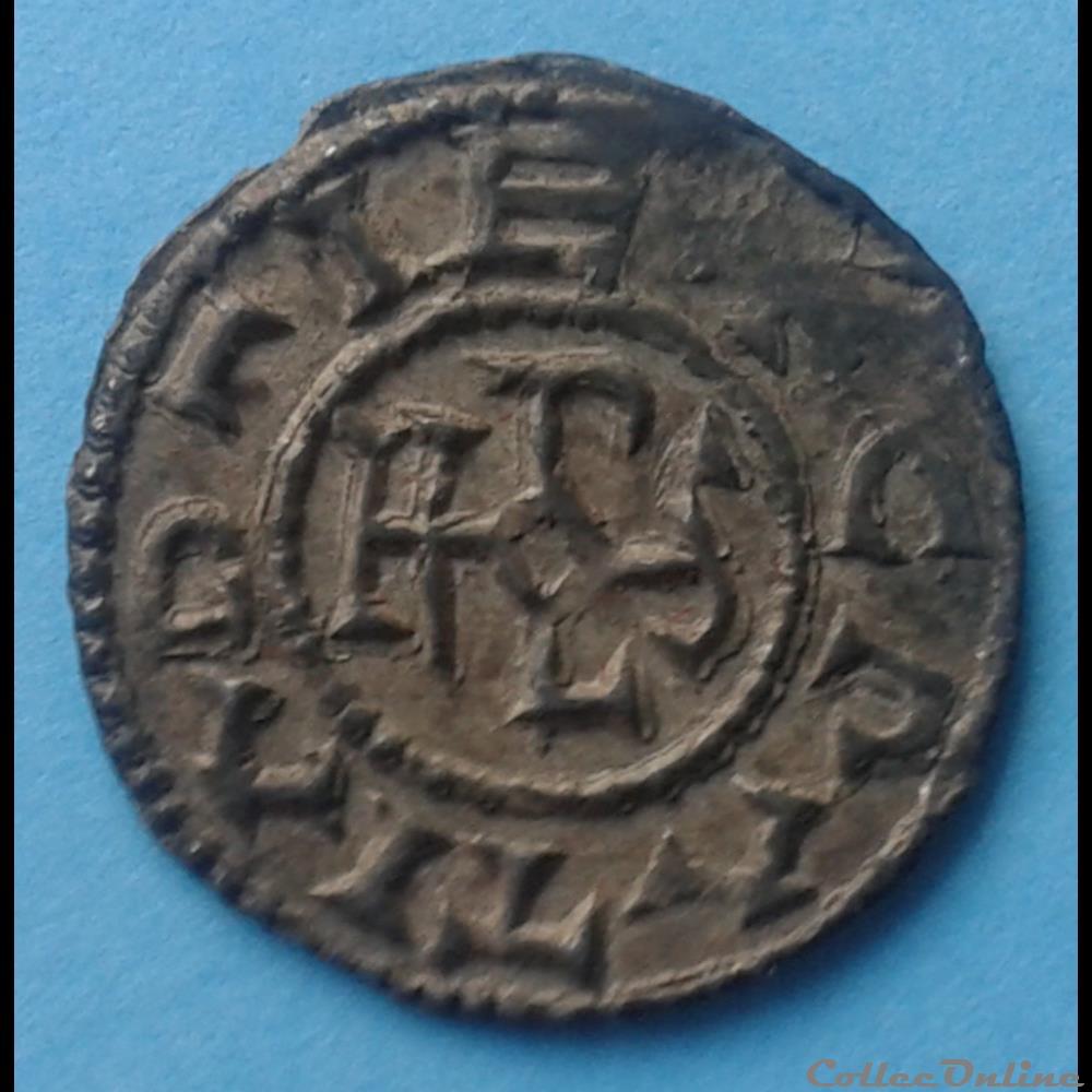 864 - Charles II Le Chauve - Obole monnaies europe medievale france carolingiennes 864 charles ii le chauve obole