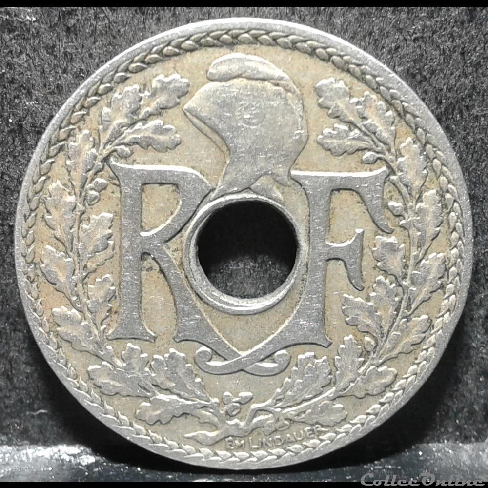 monnaie france moderne 1921 petit trou