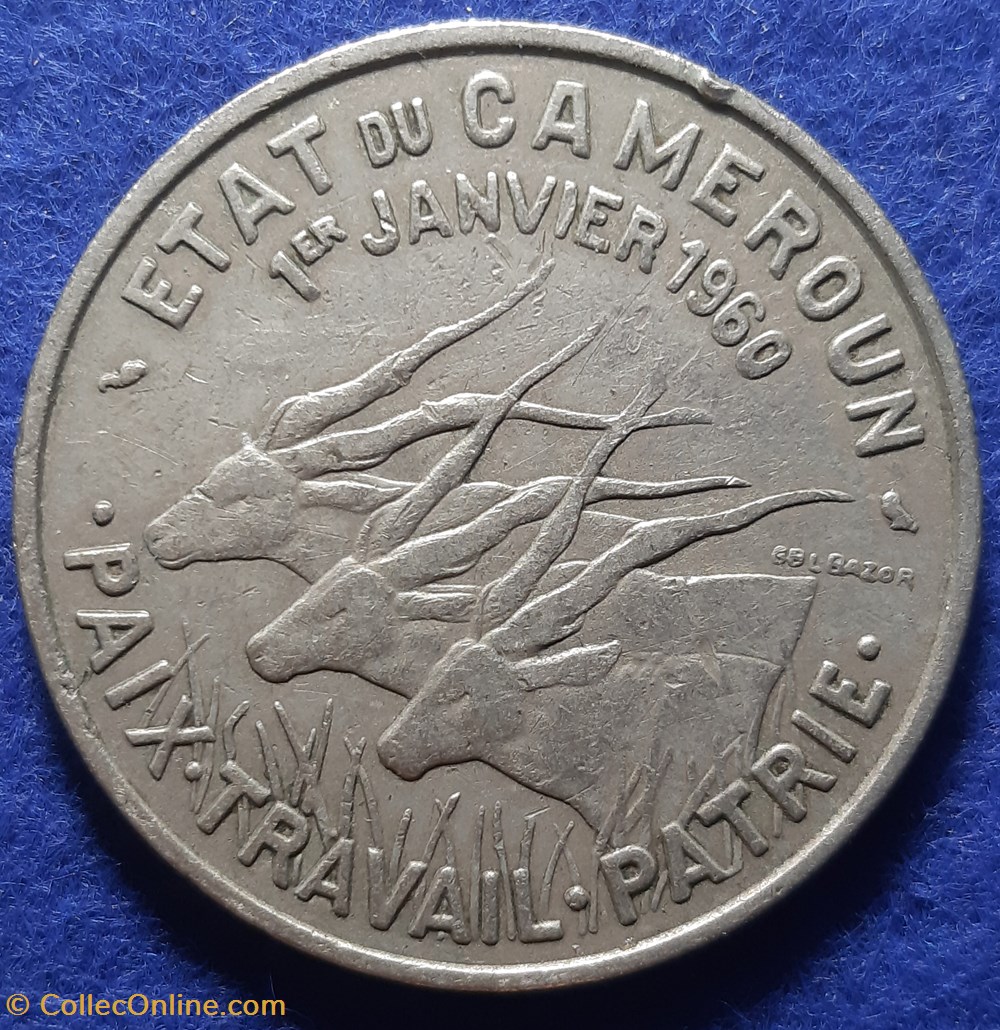 monnaies monde cameroun 50 francs 1960