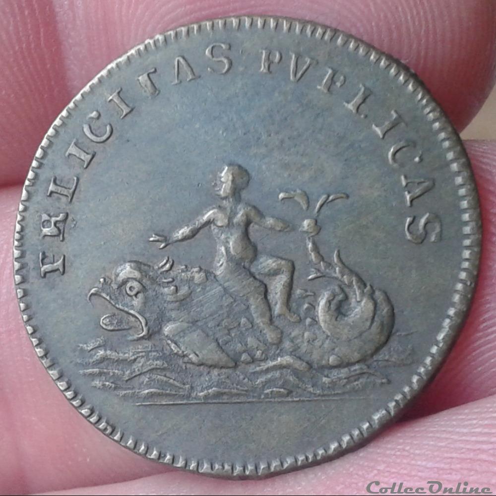 Louis XVI - Jeton 2 monnaie mereaux france louis xvi jeton 2