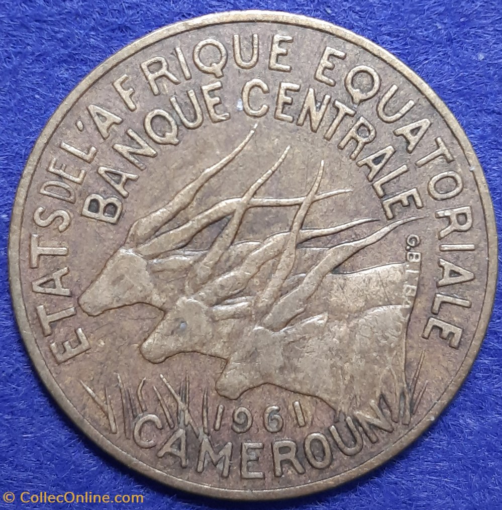 monnaies monde cameroun 10 francs 1961