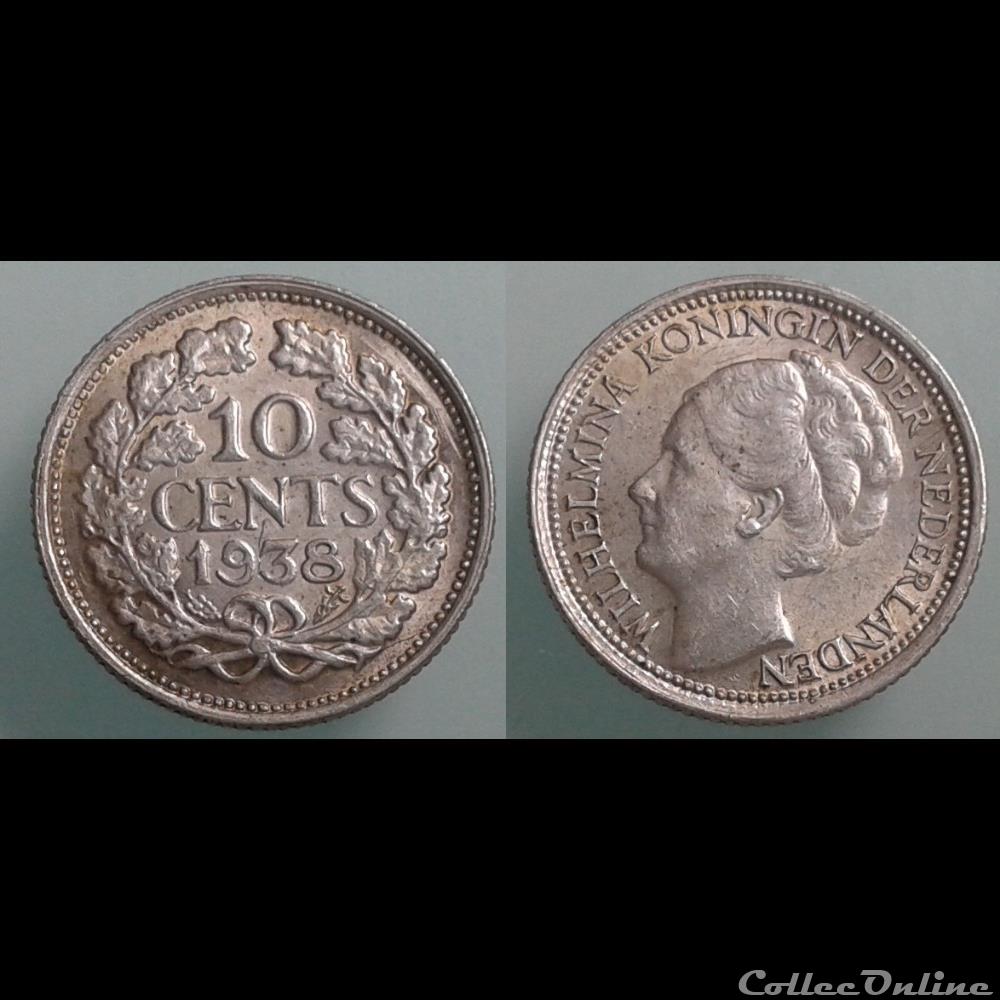 monnaie monde pays bas 10 cents 1938