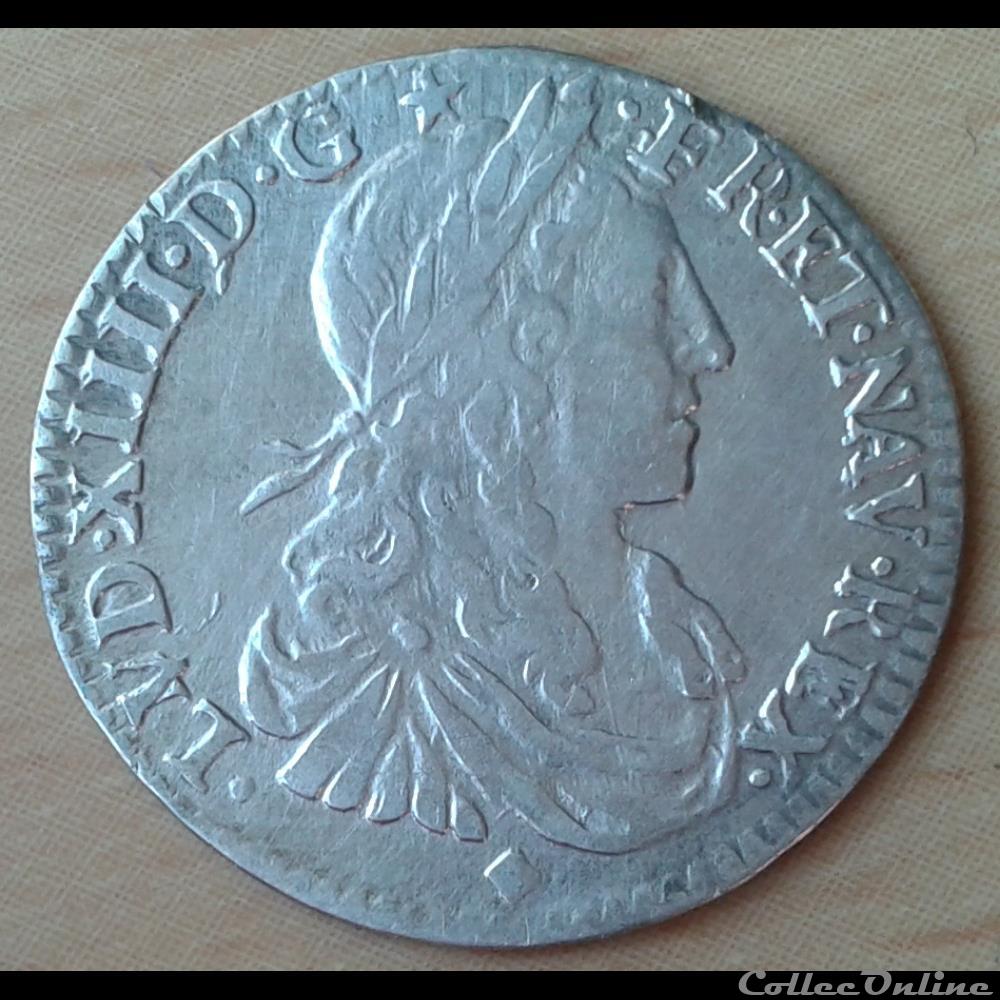 1662 D - 1/12ème écu - Louis XIV monnaies france a royales 1662 d 1 12eme ecu louis xiv