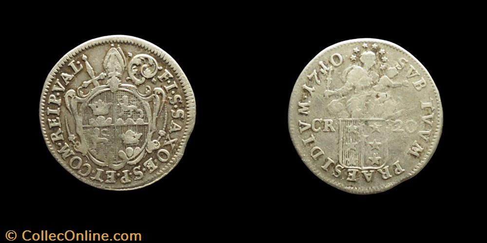 monnaies europe medievale suisse pal 276 var 2 valais eveche de sion francois joseph supersaxo 20 kreuzers 1710
