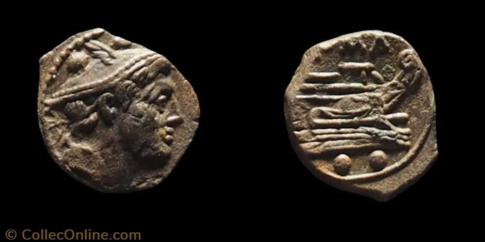 056/6 Sextan Anonyme après -211 monnaie antique av jc romaine 056 6 sextan anonyme apres 211