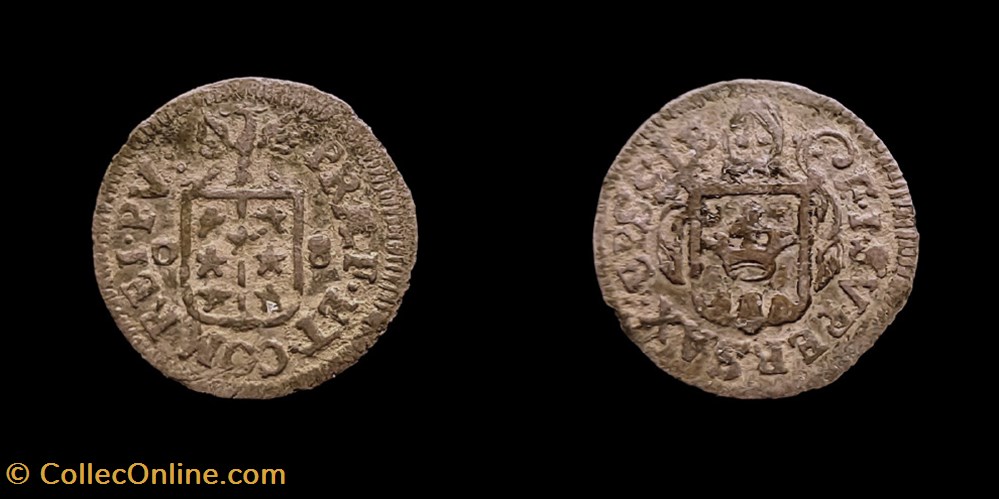 Pal 251 - Valais - Evêché de Sion. François-Joseph Supersaxo / Kreuzer 1708 monnaies europe medievale suisse pal 251 valais eveche de sion francois joseph supersaxo kreuzer 1708