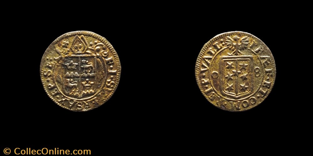 monnaies europe medievale suisse pal 256 var 1 valais eveche de sion francois joseph supersaxo demi batz 1708