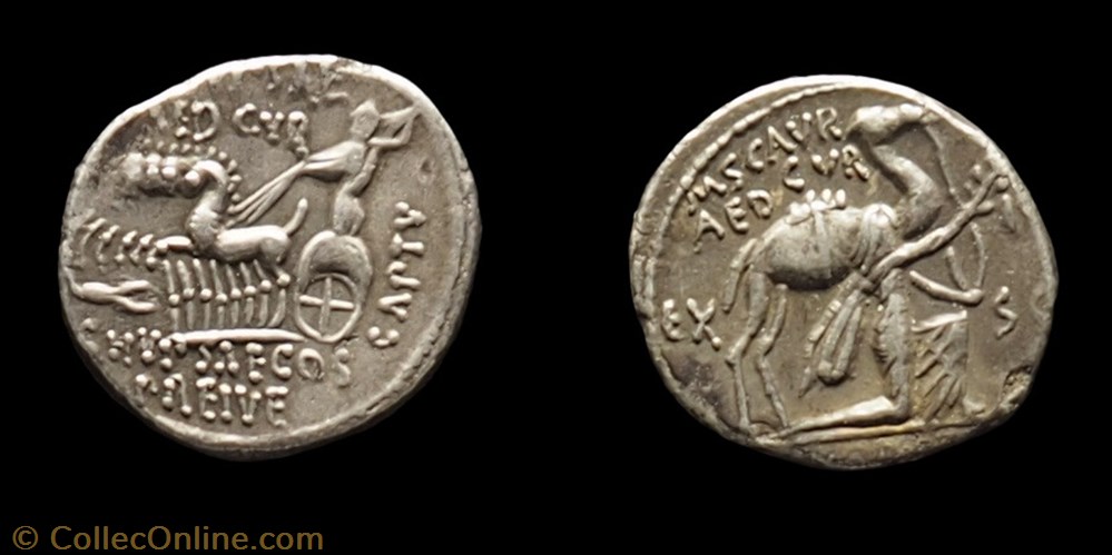 422/1b Aemilia -58 monnaie antique av jc ap romaine 422 1b aemilia 58