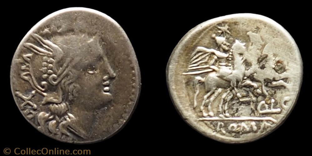 125/1 Lutatius -206 / -200 monnaie antique av jc ap romaine 125 1 lutatius 206 200