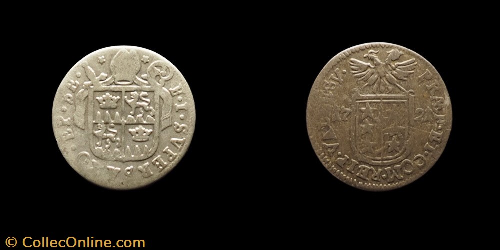 Pal 271 Var 1 - Valais - Evêché de Sion. François-Joseph Supersaxo / Batz 1721 monnaies europe medievale suisse pal 271 var 1 valais eveche de sion francois joseph supersaxo batz 1721