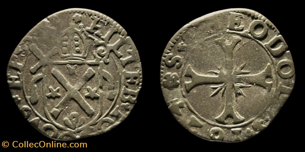 Pal 195 - Valais - Evêché de Sion. Hildebrand Jost / Demi-Batz 1624 monnaies europe medievale suisse pal 195 valais eveche de sion hildebrand jost demi batz 1624