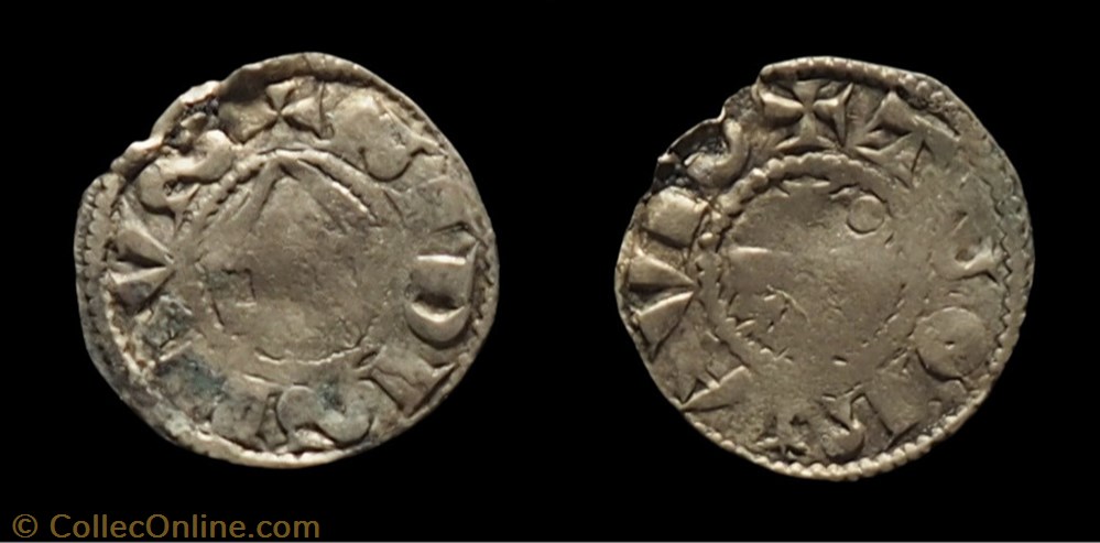 Dol 08 var. - denier de l'Evêché de Lausanne monnaie feodale dol 08 var denier de eveche de lausanne