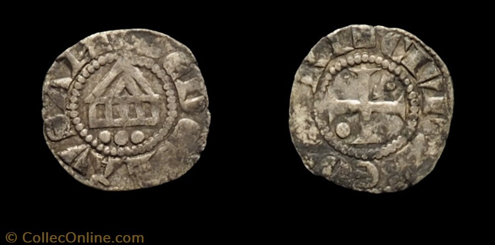Dol 24f - denier de l'Evêché de Lausanne monnaie feodale dol 24f denier de eveche de lausanne