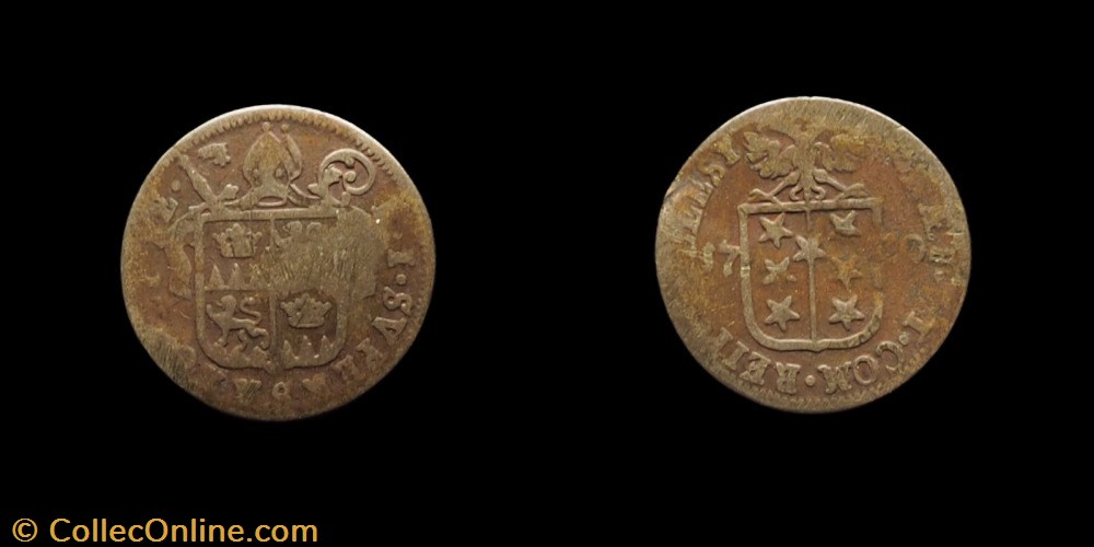 Pal 270 Var 2 - Valais - Evêché de Sion. François-Joseph Supersaxo / Batz 1710 monnaies europe medievale suisse pal 270 var 2 valais eveche de sion francois joseph supersaxo batz 1710