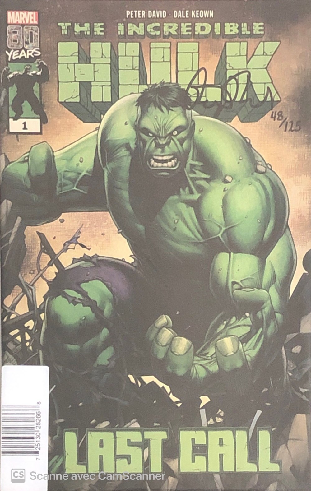 The Incredible Hulk #1 (The Last Call), Signé Par Peter David. livres bd revues comics the incredible hulk 1 the last call signe par peter david