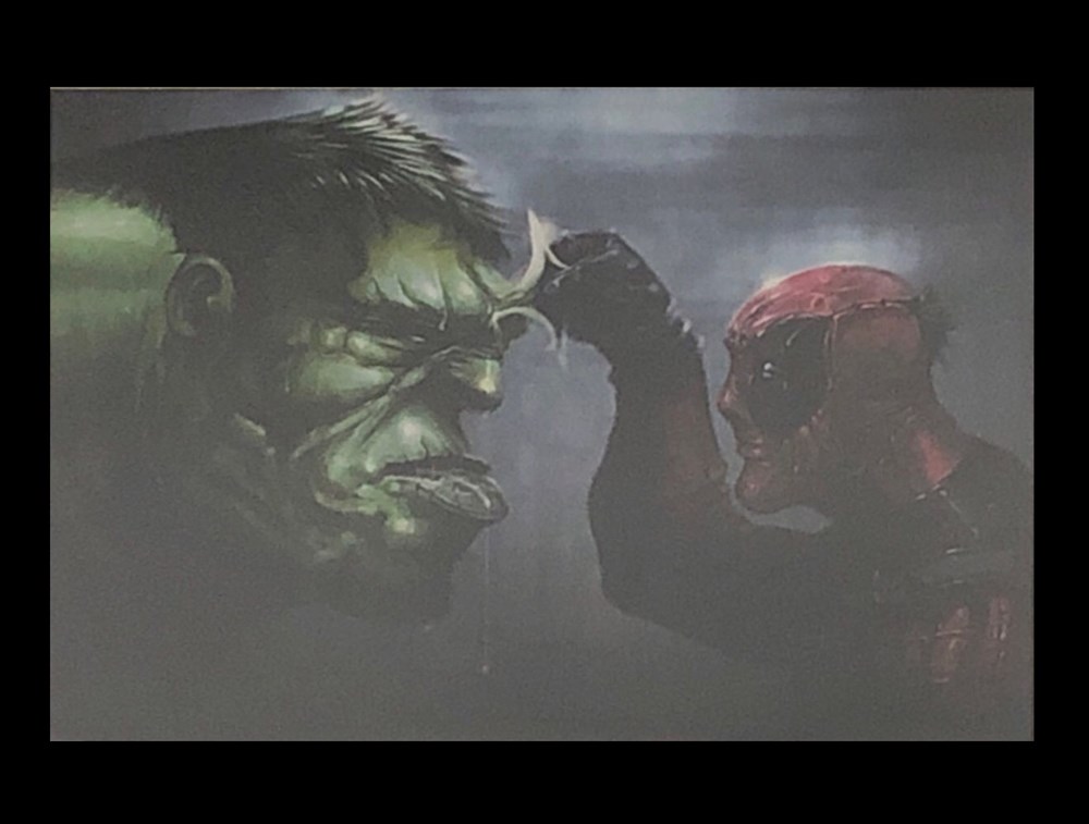 Hulk vs Deadpool . art antiquites lithographies serigraphie hulk vs deadpool