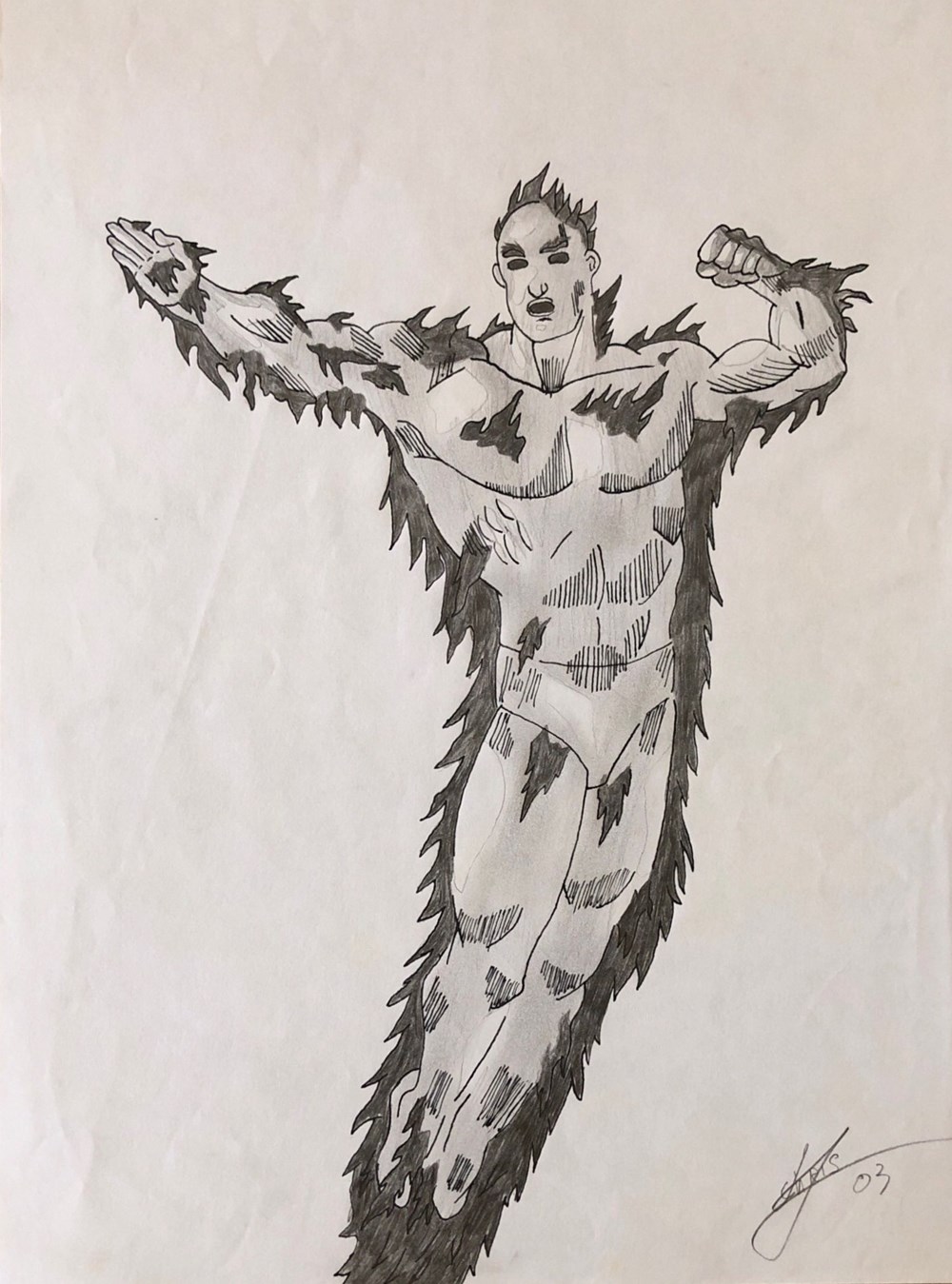 Human Torch ( pilot, feutre & fusin ) art antiquites populaire human torch pilot feutre fusin