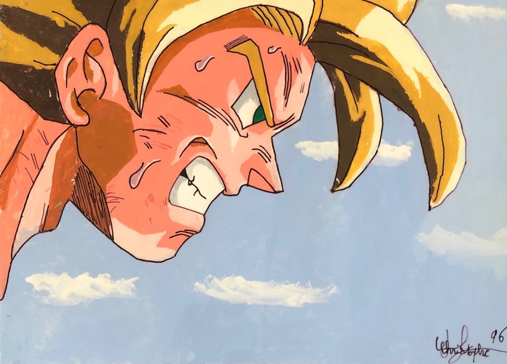 Son Goku (cellulo acrylique) art antiquites populaire son goku cellulo acrylique