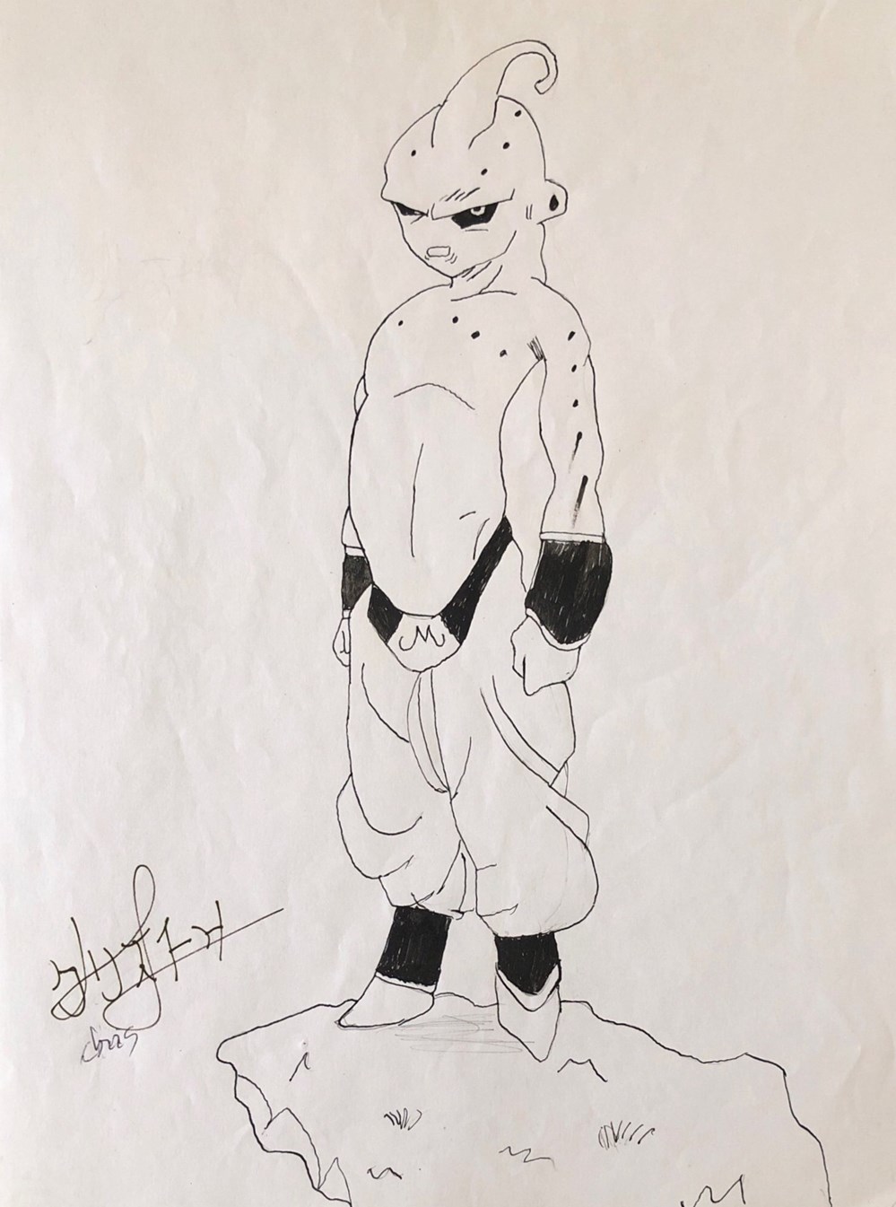 Majin Boo ( pilot, feutre ) art antiquites populaire majin boo pilot feutre