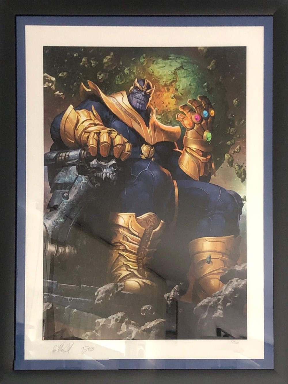art antiquites lithographies serigraphie thanos on throne