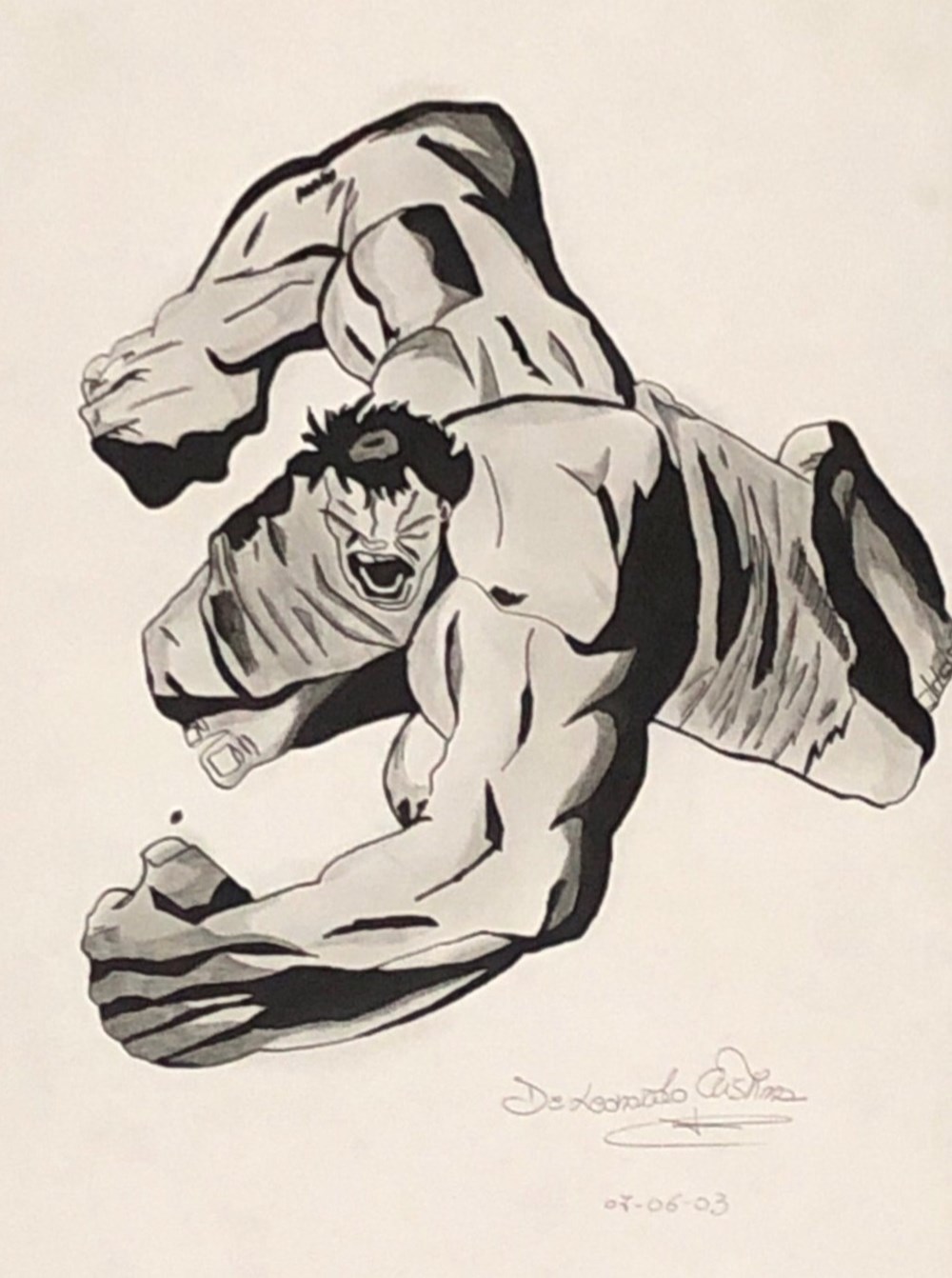 Hulk (Cristina) ( pilot, feutre & fusin ) art antiquites populaire hulk cristina pilot feutre fusin