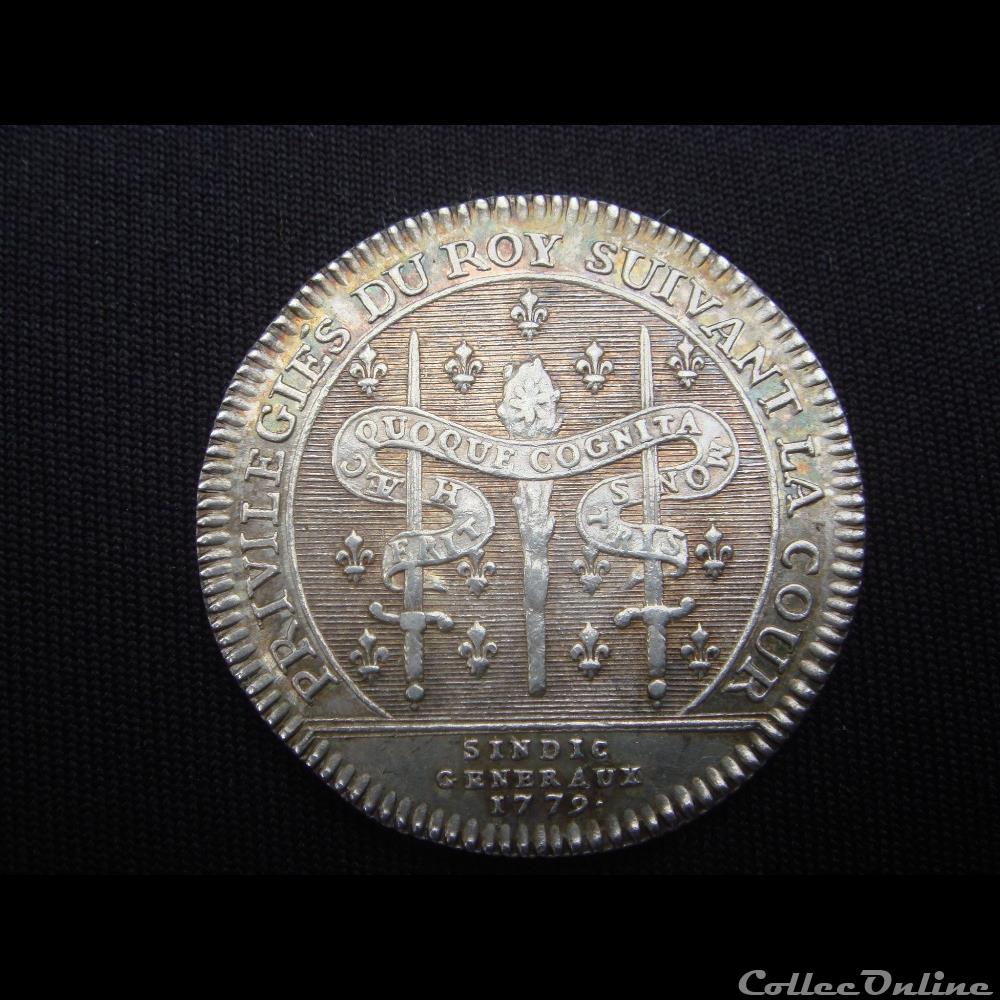 LOUIS XVI monnaie jeton mereaux france louis xvi
