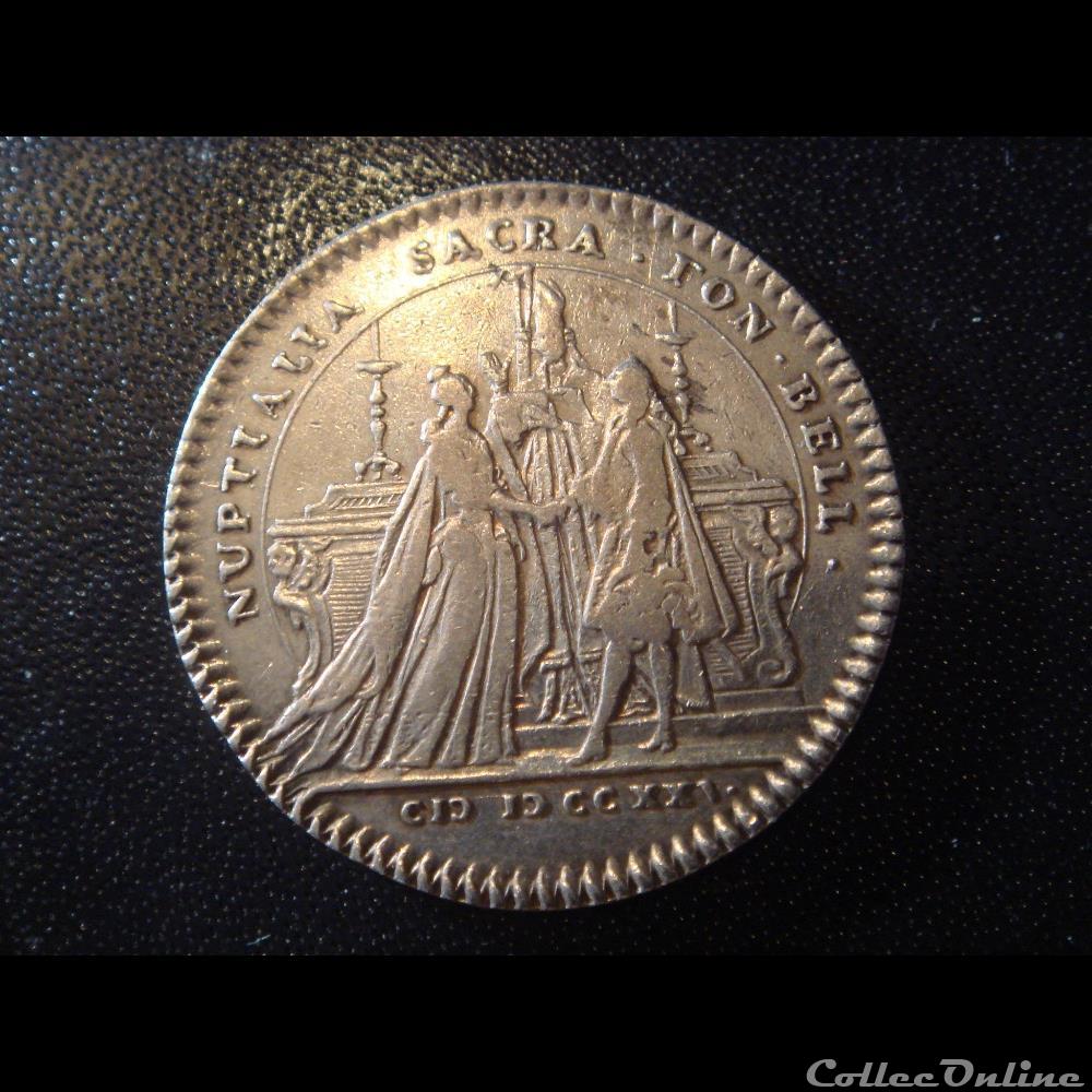 Mariage de Louis XV monnaie jeton mereaux france mariage de louis xv