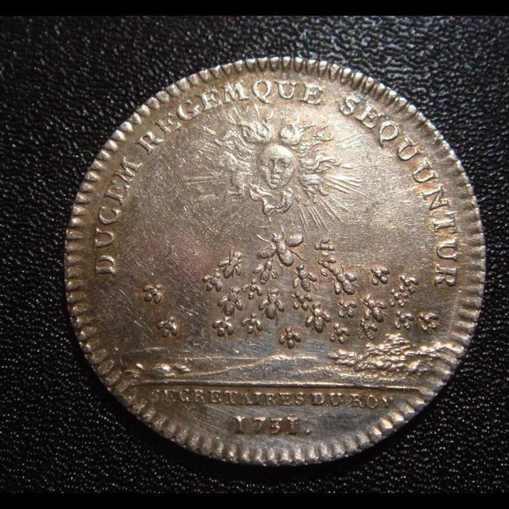 monnaie jeton mereaux france louis xv a effigie de louis xiv