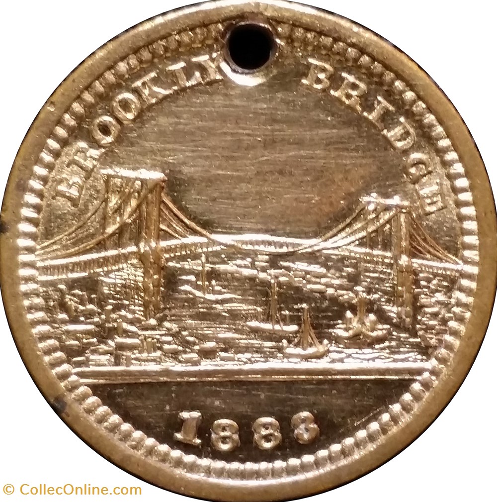 Brooklyn Bridge 1883 medals united states brooklyn bridge 1883