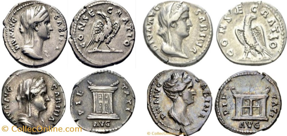 monnaies antiques romaines imperiales et republicaines diva sabina family picture