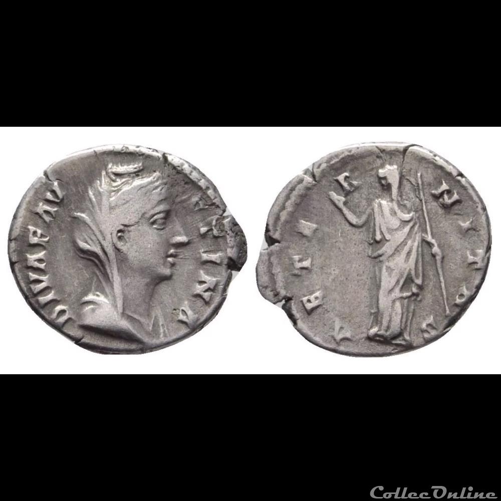 Diva Favstina I monnaie antique romaine diva favstina i