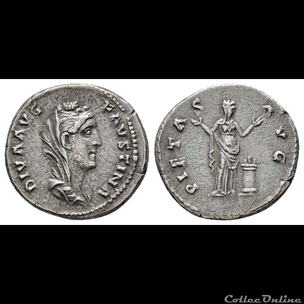 Diva Favstina I monnaie antique romaine diva favstina i