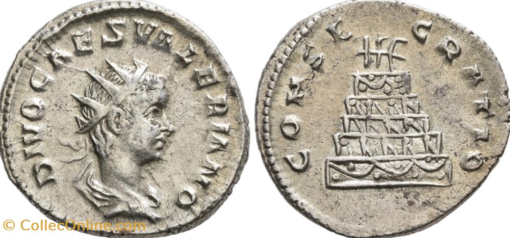 monnaies antiques romaines imperiales et republicaines divus valerianvs ii