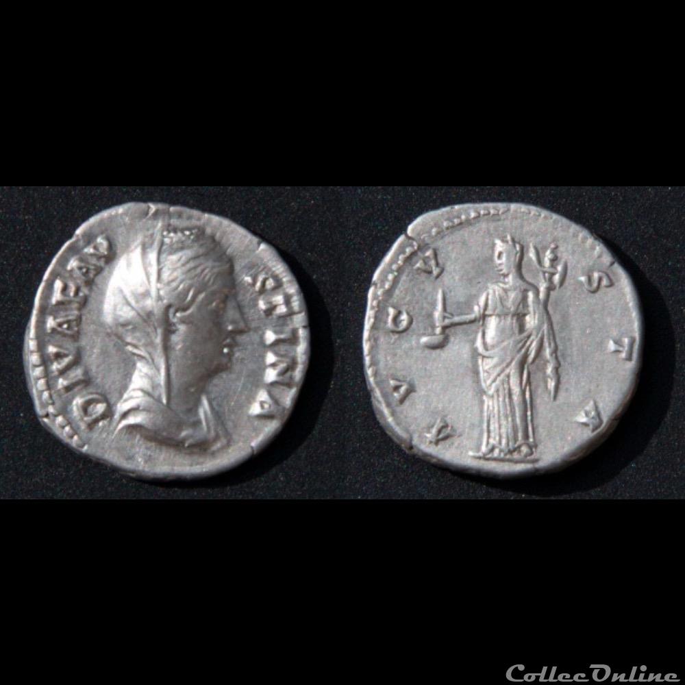 Diva Favstina I monnaie antique romaine diva favstina i