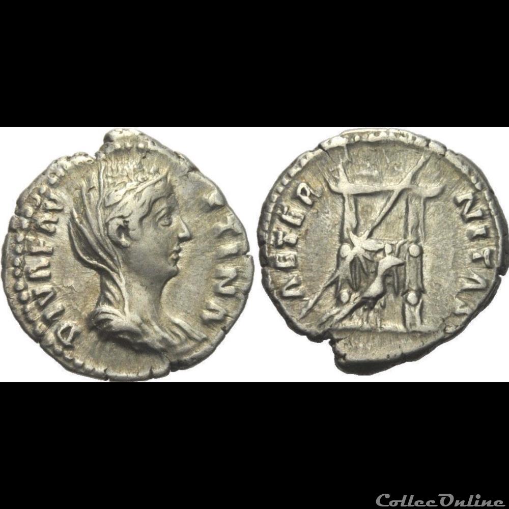 Diva Favstina I monnaie antique romaine diva favstina i
