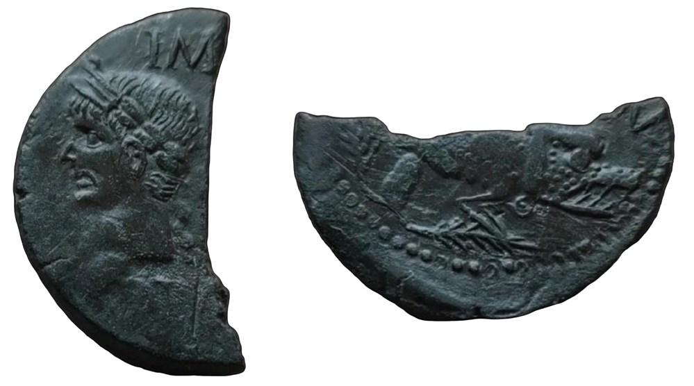Demi dupondius de Nîmes 3ème type monnaies antiques a romaines imperiales et republicaines demi dupondius de nimes 3eme type