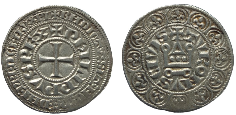 monnaies europe medievale france royales philippe iv gros tournois a o rond