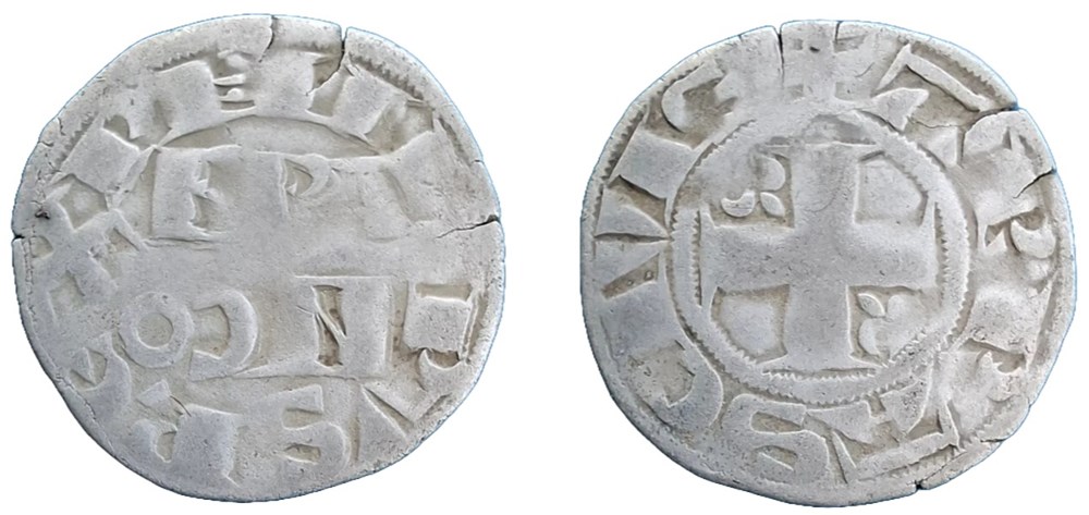 Philippe II - Denier Arras 2ème type monnaies europe medievale france royales philippe ii denier arras 2eme type